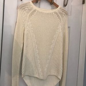 Cream colored waffle knit sweater :)
